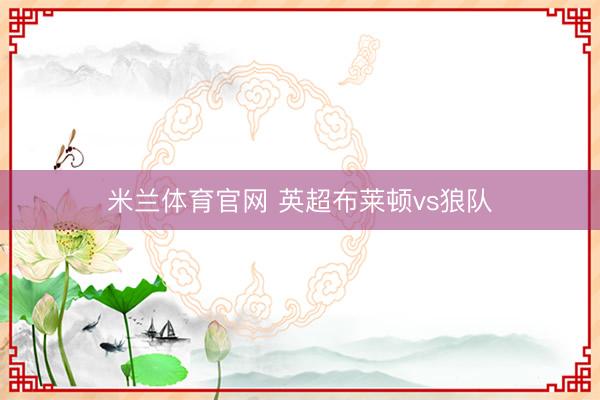 米兰体育官网 英超布莱顿vs狼队